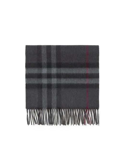 Sciarpe Cashmere Scarves Charcoal di Burberry in Black da Uomo