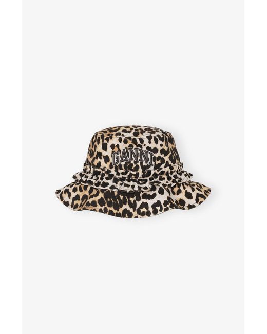 Ganni Natural Print Bucket Hat