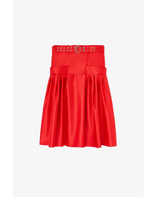 Ganni Red Skirt