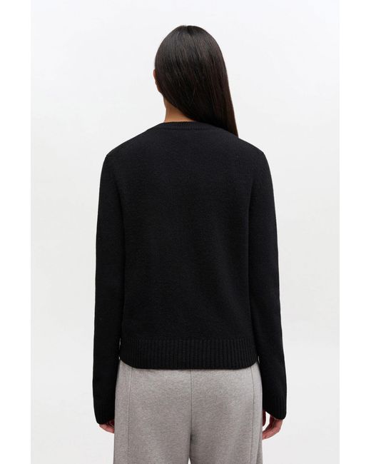 Ganni Black Wool Mix Cardigan