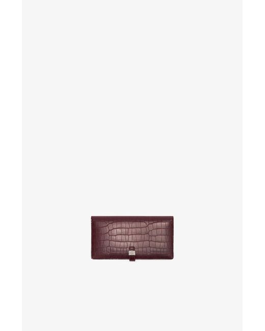 Ganni Purple Sue Long Slim Wallet