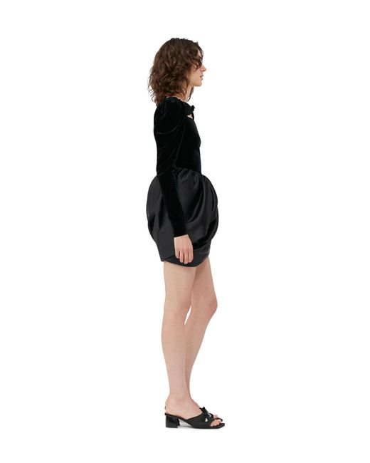 Body Black Velvet Jersey Taille 44 Polyestere Recyclé/Spandex Manches longues Ganni