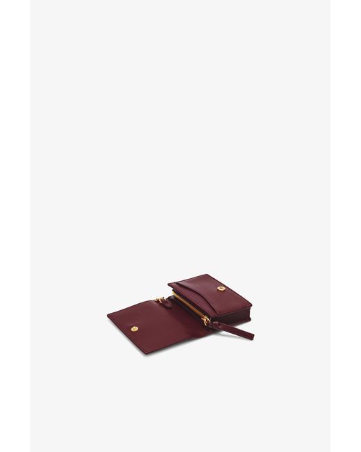 Ganni Purple Bou Card Holder With Flap