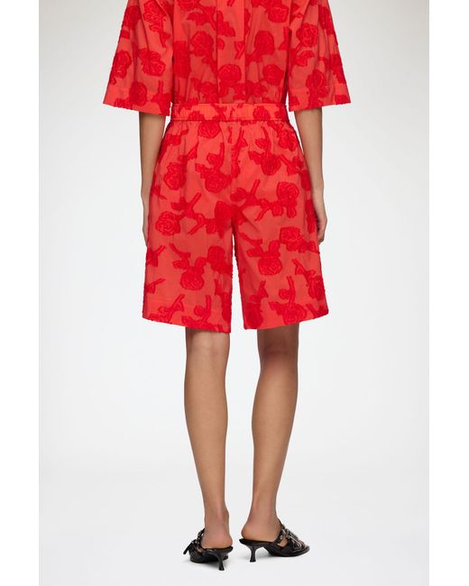 Ganni Red Shorts