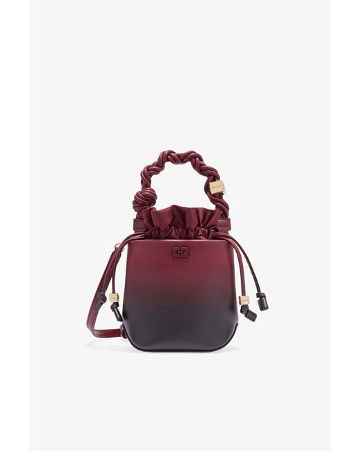 Ganni Red Gradient Mini Bou Bucket Bag
