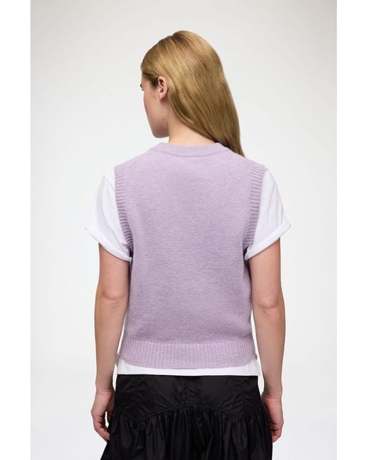 Ganni White Vest With Forest Teddy