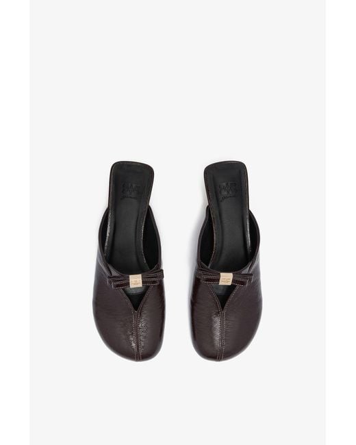 Ganni White Sue Kitten Heel Mules