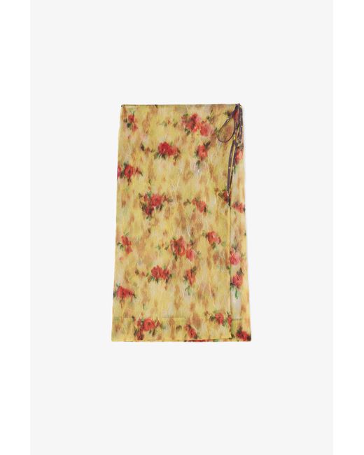 Ganni Red Skirt