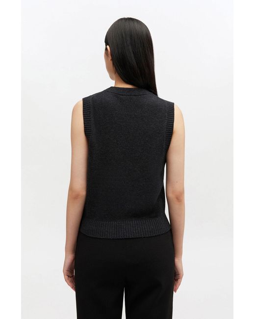 Ganni Red Graphic Wool Vest