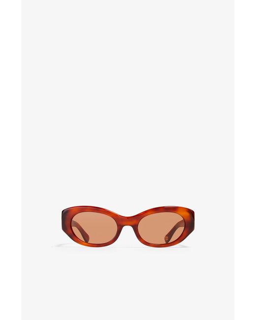 Ganni White X Ace & Tate Dakota Sunglasses