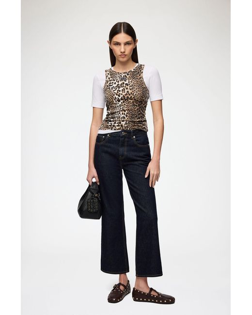 Ganni Blue Betzy Cropped Jeans