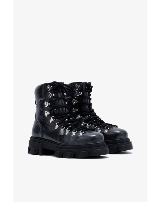 Ganni Blue Cleated Mountain Boot