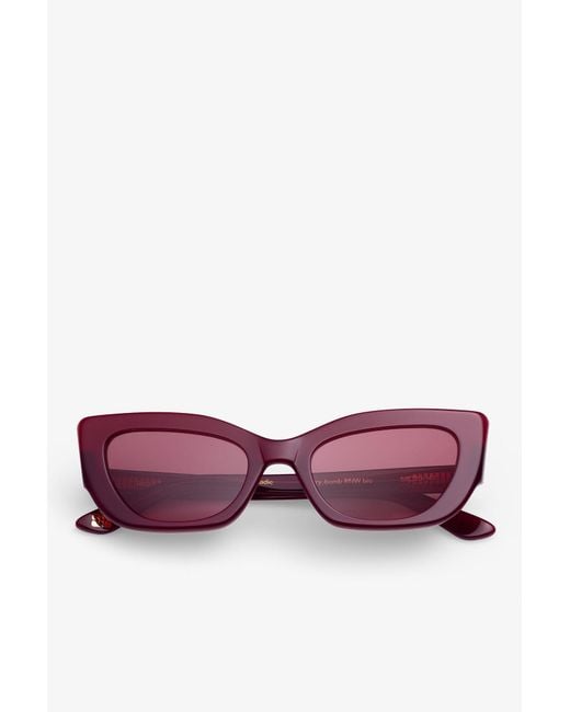 Ganni White X Ace & Tate Sadie Sunglasses