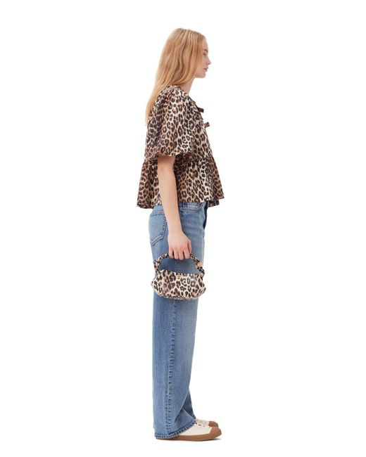 Ganni Multicolor Leopard Mini Bou Bag Polyester/polyurethane/leather