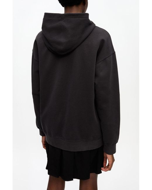 Ganni Black Isoli Cherries Oversized Hoodie Organic Cotton