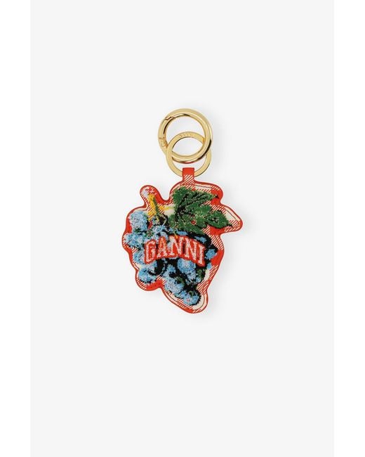 Ganni Black Grape Keyring
