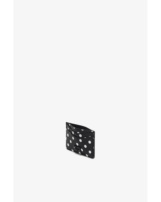 Ganni White Bou Card Holder With Dots