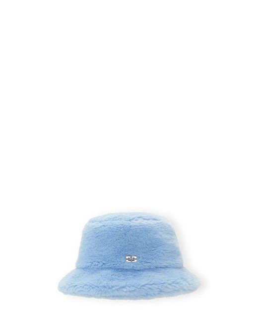 Ganni Light Blue Fluffy Tech Bucket Hat