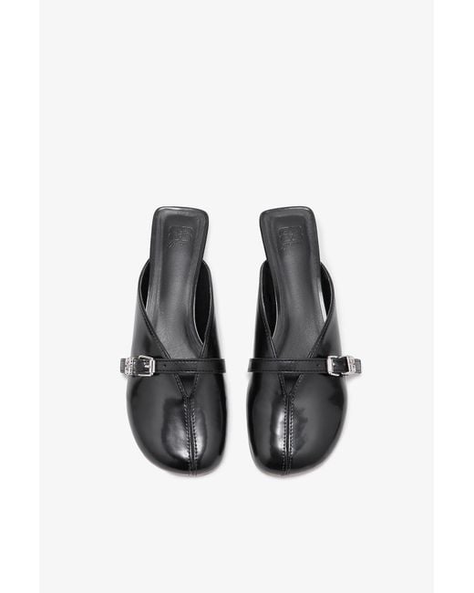 Ganni White Sue Kitten Heel Mules