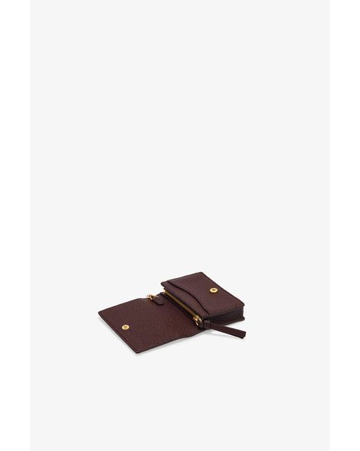 Ganni Brown Card Holder With Flap