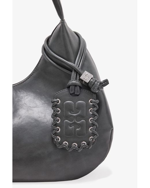 Ganni Black Medium Hobo Bag