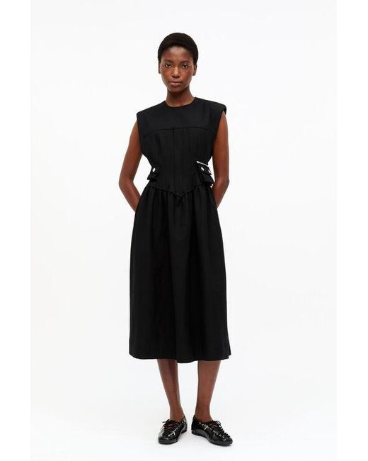 Ballerines À Lacets Avec Aillets En Oleatex Noir En Taille Ganni en coloris Black