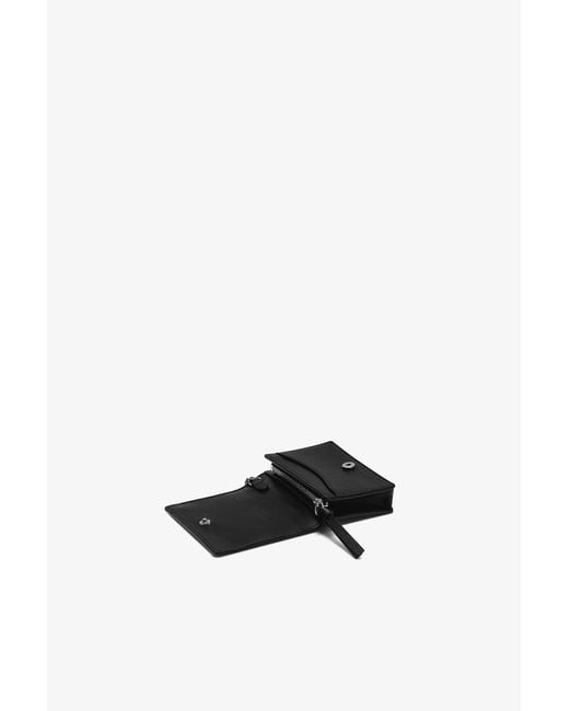 Ganni Black Bou Card Holder With Flap