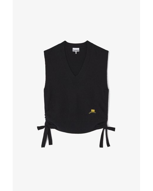 Ganni Red Wool Mix Vest