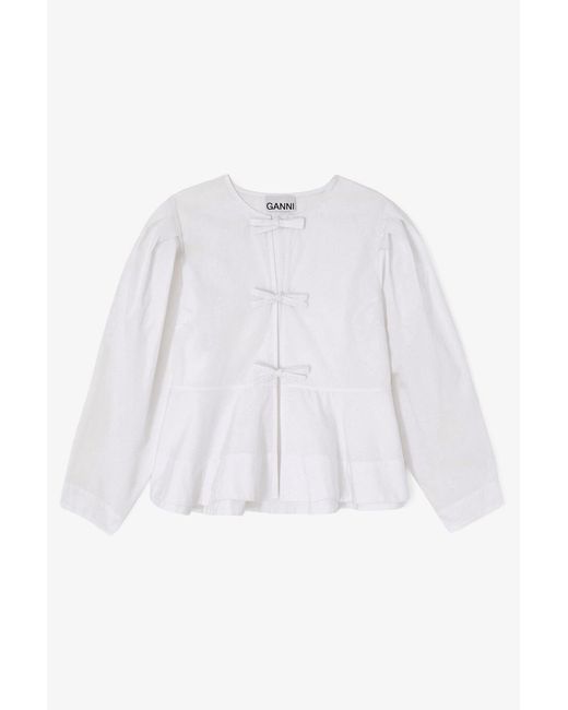 Ganni White Blouse