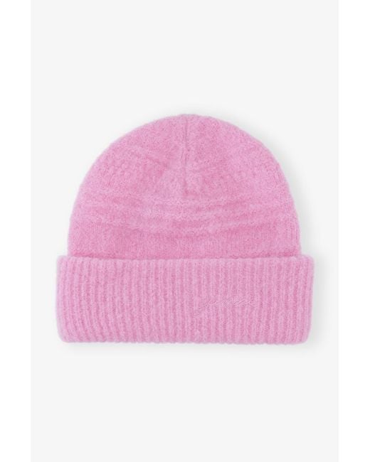 Ganni Black Soft Wool Beanie