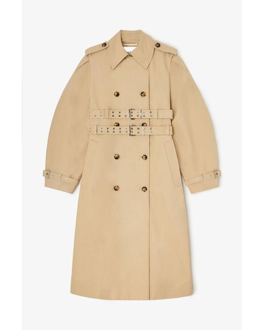 Ganni Natural Trench Coat