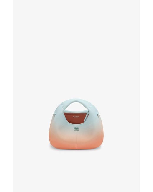 Ganni Blue Mini Hobo Bag