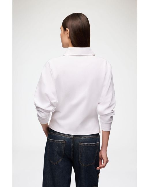 Ganni White Polo Shirt