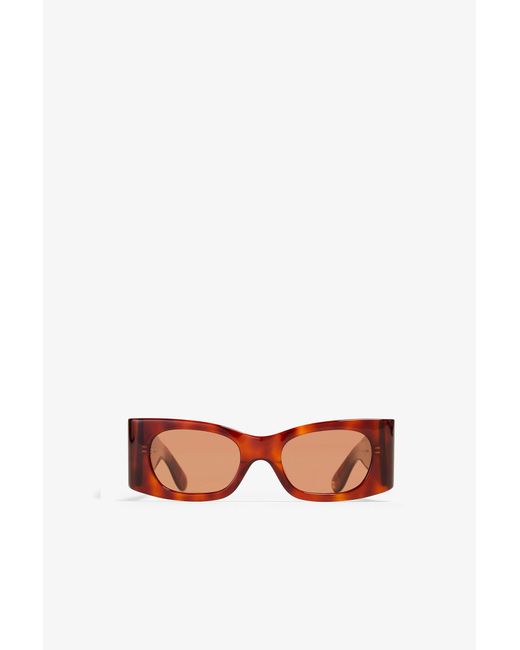 Ganni White X Ace & Tate Kayla Sunglasses
