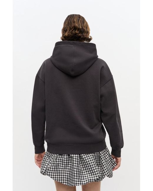 Ganni Gray Animal Print Hoodie