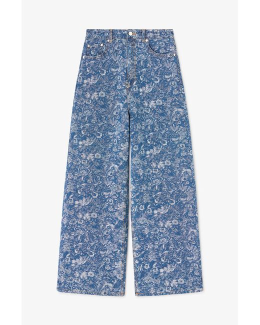 Ganni Blue Baggy Jeans