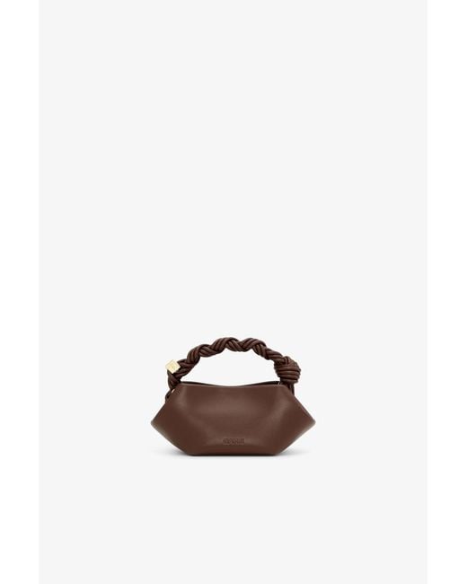 Ganni Brown Mini Bou Bag