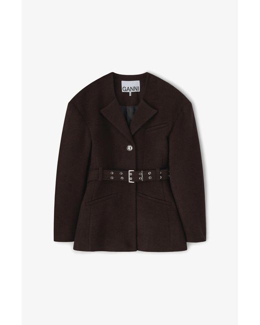 Ganni Black Wool Jacket