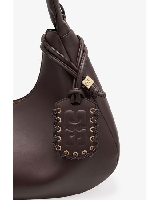 Ganni White Medium Laces Hobo Bag