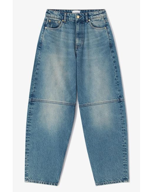 Ganni Blue Tint Rigid Stary Jeans