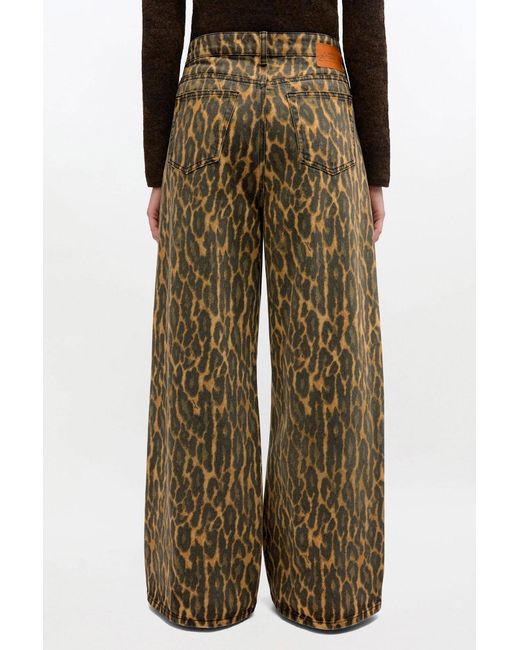 Ganni Green Baggy Jeans