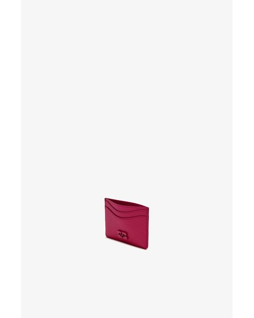 Ganni Pink Bou Card Holder In
