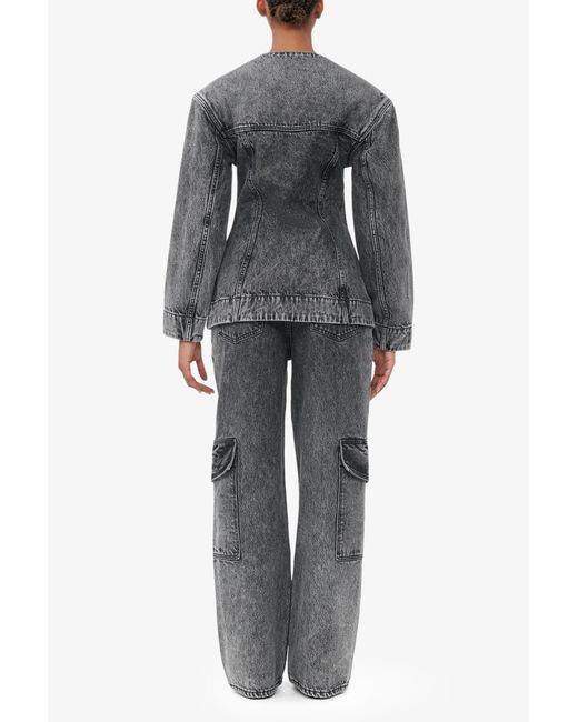 Ganni Gray Washed Angi Jeans
