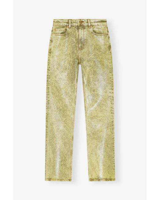 Ganni Metallic Foil Jeans