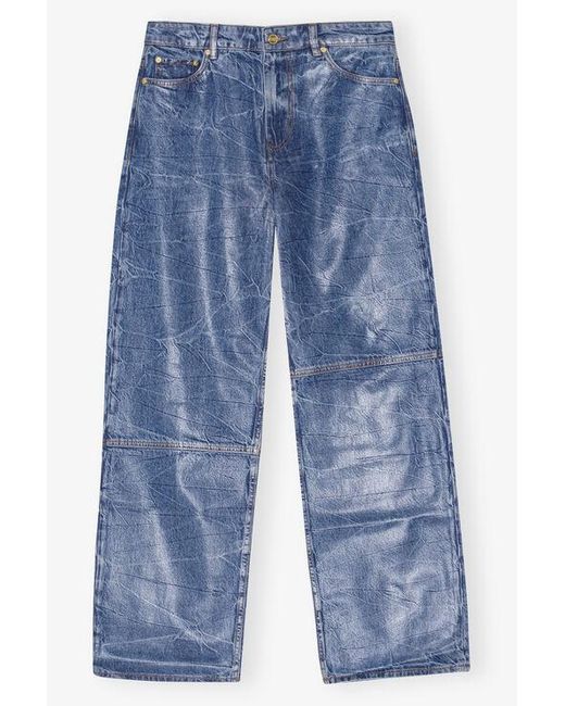 Ganni Blue Foil Izey Jeans