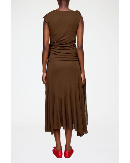 Ganni Brown Long Dress
