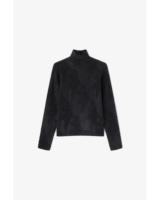 Ganni Black Sheer Turtleneck
