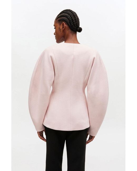 Ganni Pink Wool Blazer