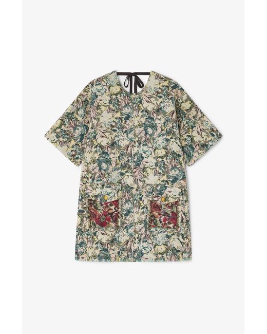 Ganni Multicolor Tapestry Kimono Dress