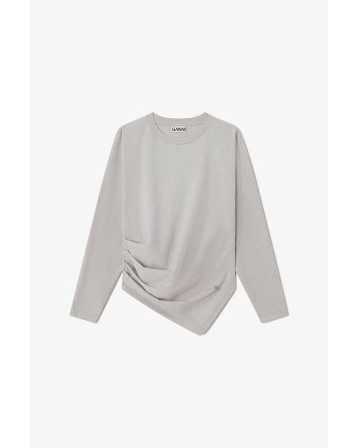 Ganni Gray Blouse